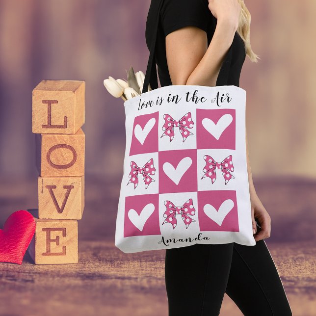 Tote Bag L'amour est dans le style Coeur du bloc de l'air (Créateur téléchargé)