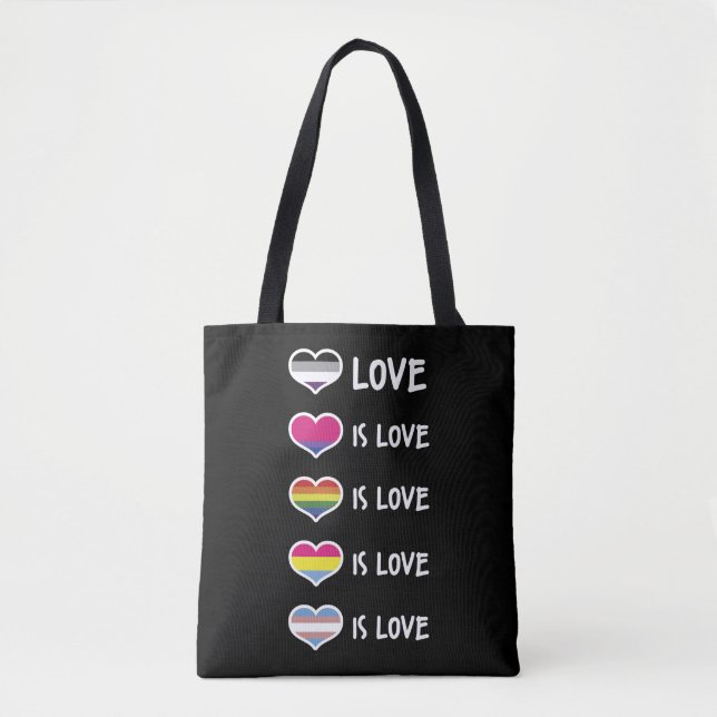 Tote Bag L'amour est la fierté de l'amour, l'égalité des dr (Devant)