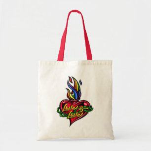 Tote Bag L'amour est l'amour LGBTQ+ Sacré Coeur