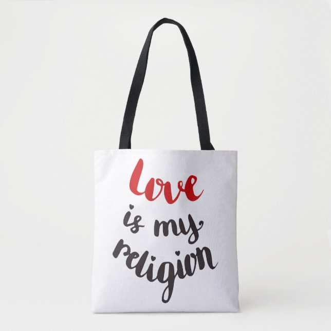 Tote Bag L'amour est ma religion (Devant)