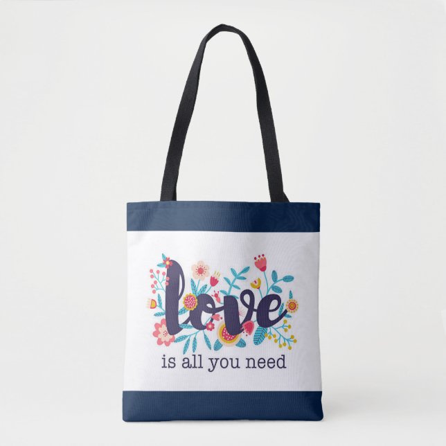 Tote Bag "L'amour est tout ce dont vous avez besoin" (Devant)