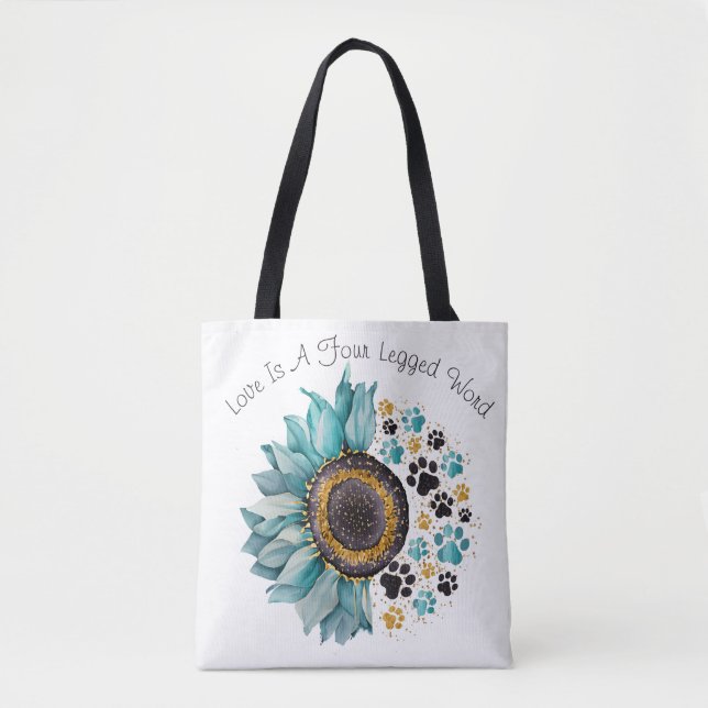 Tote Bag L'Amour Est Un Mot À Quatre Hameçons, Amoureux des (Devant)