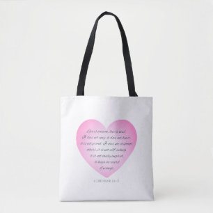 Tote Bag L'amour est une citation du patient Valentine   SA