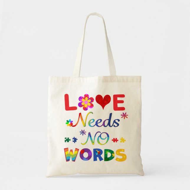 Tote Bag L'amour n'a pas besoin de mots (Devant)