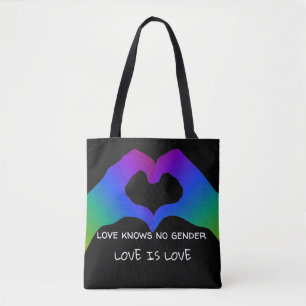 Tote Bag L'amour ne connaît pas de genre, l'amour est l'am