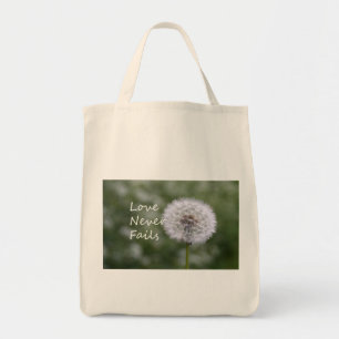 Tote Bag L'amour ne manque jamais Pissenlit 1 Corinthiens 1