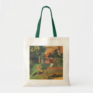 Tote Bag Landscape with Peacocks by Paul Gauguin