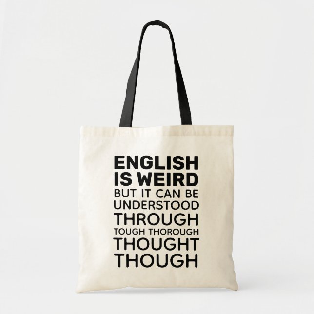 Tote Bag L'anglais est une mauvaise grammaire (Devant)