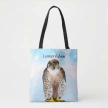 Lanner Falcon aquarelle peinture Fourre-tout