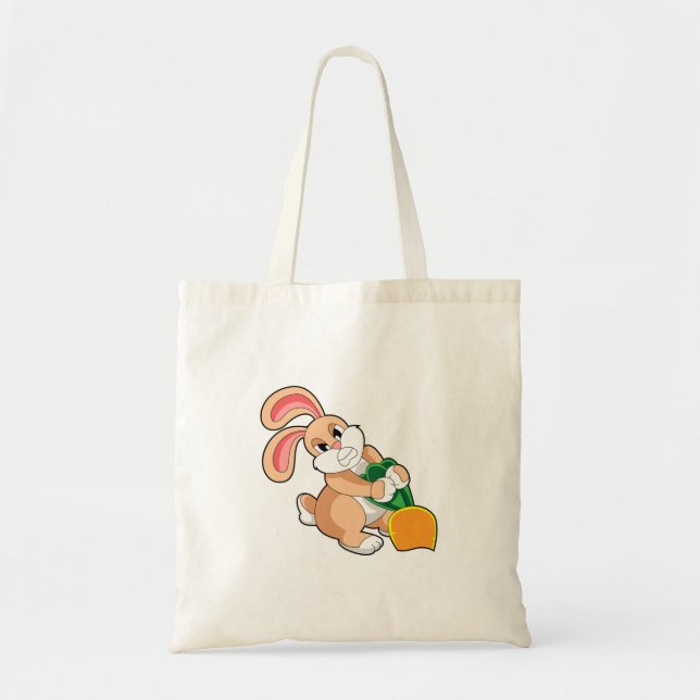 Tote Bag Lapin avec carotte (Devant)