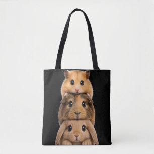 Tote Bag Lapin, cobaye et hamster étagés