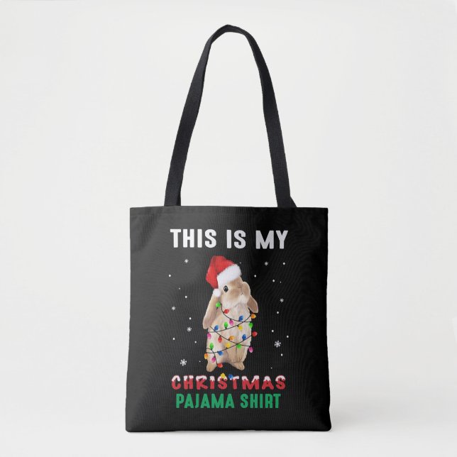 Tote Bag Lapin de Noël (Devant)