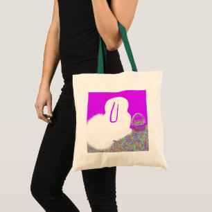 Tote Bag Lapin de Pâques mignon avec des fleurs