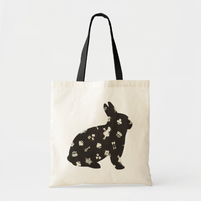 Tote Bag Lapin du pays des merveilles 1 (Devant)