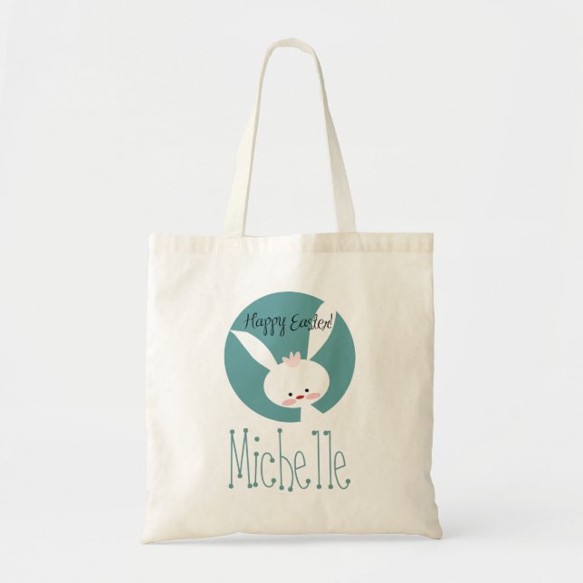 Tote Bag Lapin nommé fait sur commande Fourre-tout de (Devant)