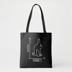 Tote Bag Lapin ou Canard drôle, diptyque animalier