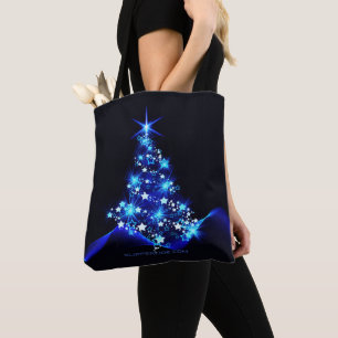 Tote Bag l'arbre de Noël stylisé et lumineux de SlipperyJoe