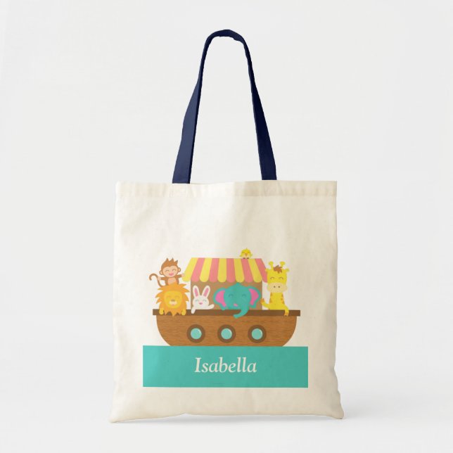 Tote Bag L'arche de Noé, Animaux mignons pour les enfants (Devant)