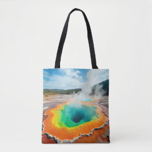 Tote Bag L'art coloré des sources chaudes de la nature
