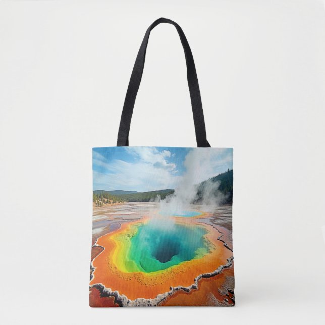 Tote Bag L'art coloré des sources chaudes de la nature (Devant)