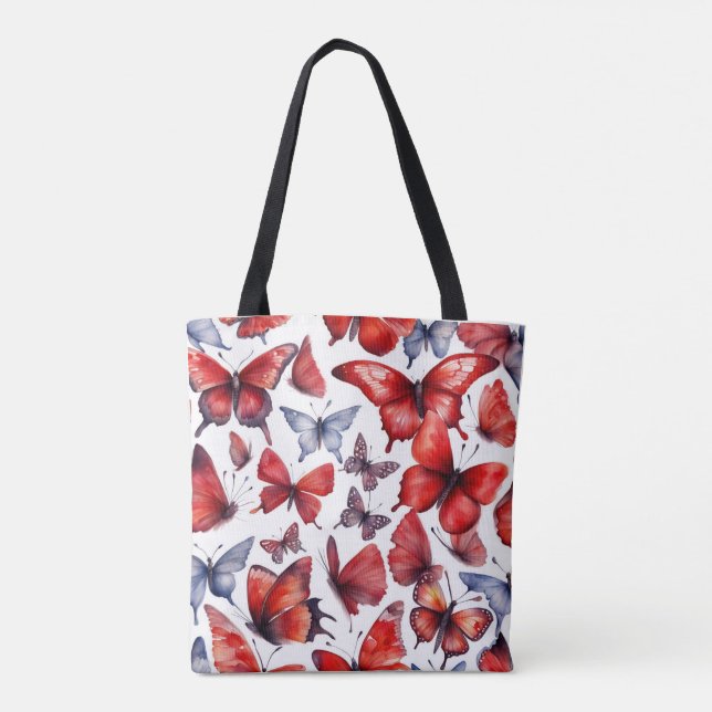 Tote Bag L'art des papillons aquarelles (Dos)