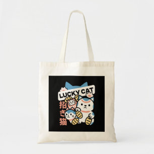 Tote Bag L'art du chat chanceux – Maneki Neko avec pièce d'