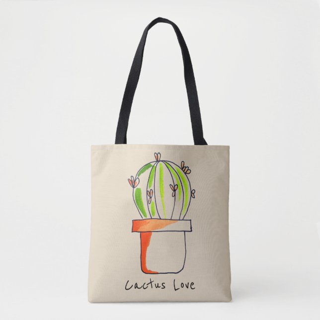 Tote Bag L'art du désert mexicain de cactus (Devant)