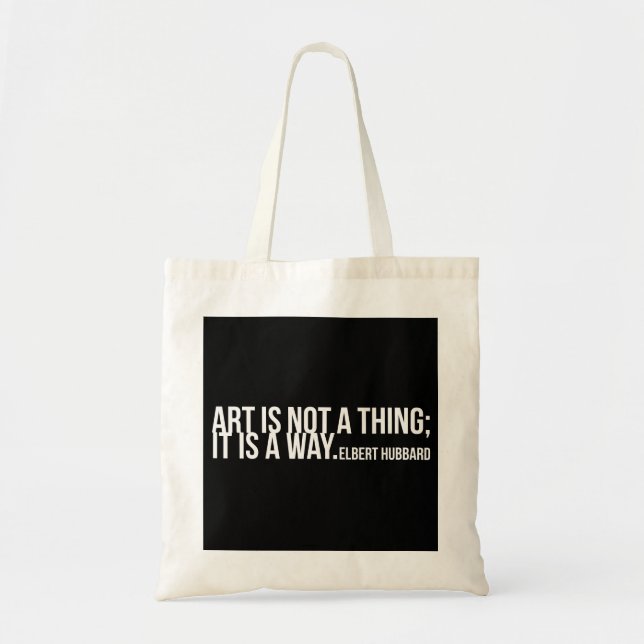 Tote Bag L'art n'est pas une chose, c'est une manière. Elbe (Devant)