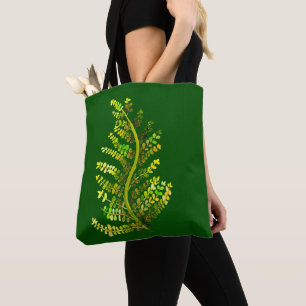 Tote Bag L'art plante de la feuille de fougère verte