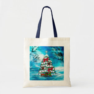 Tote Bag L'art populaire de Noël des arbres
