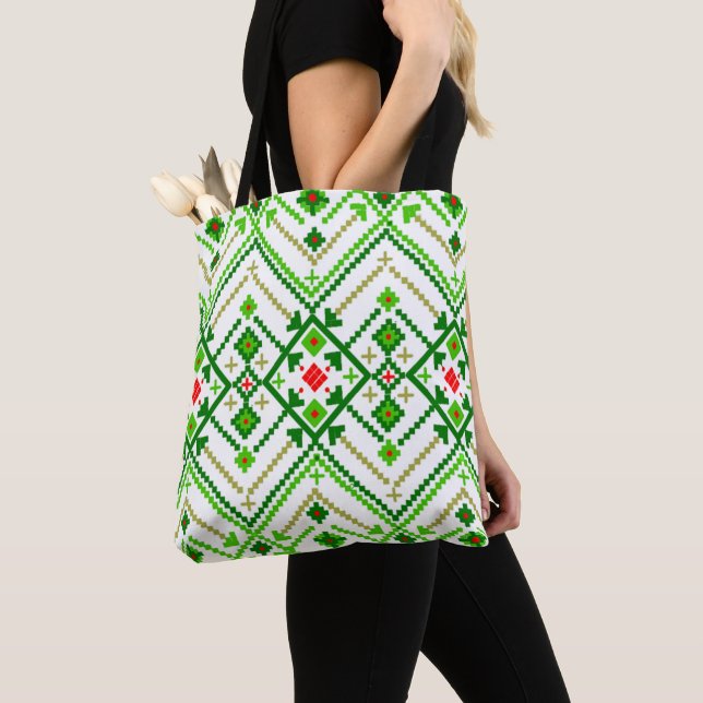 Tote Bag L'art populaire ukrainien inspiré (De près)