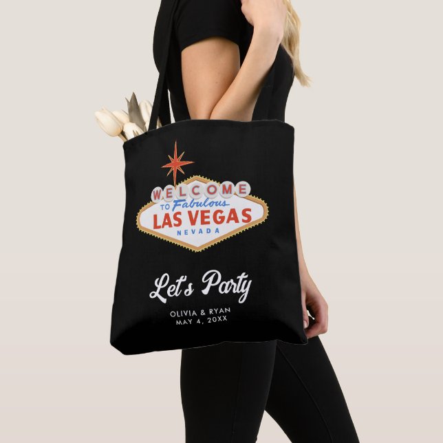 Tote Bag Las Vegas Mariage Party Welcome Pool Fourre-tout (De près)