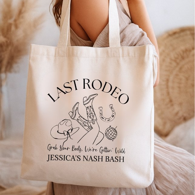 Tote Bag Last Rodeo Bachelorette, Personalized Boho Bridal (Créateur téléchargé)