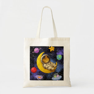 Tote Bag L'astronaute Chat dort sur la Lune