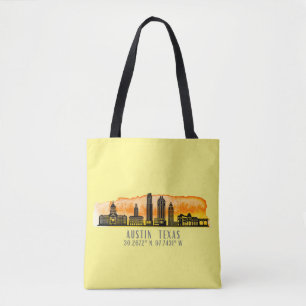 Tote Bag Latitude Austin Skyline