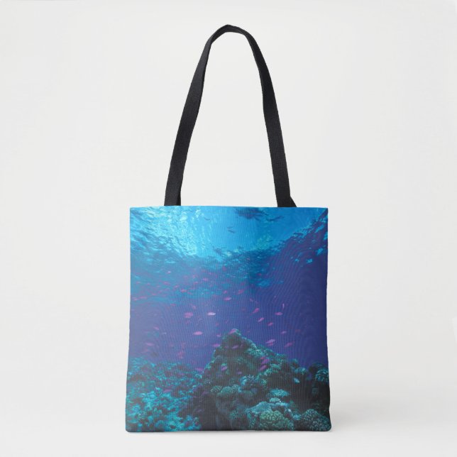 Tote Bag L'Australie, la Grande barrière de corail. Pourpre (Devant)