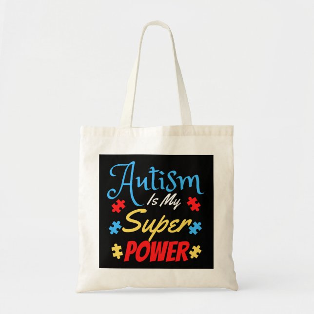 Tote Bag L'autisme est ma superpuissance (Devant)