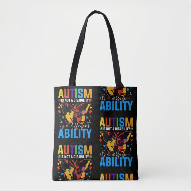 Tote Bag L'Autisme N'Est Pas Un Handicap, C'Est Un Différen (Devant)