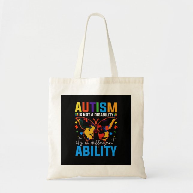 Tote Bag L'Autisme N'Est Pas Un Handicap, C'Est Un Différen (Devant)