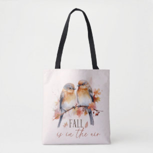 Tote Bag L'Automne Est Dans L'Air - Beaux Oiseaux Et Feuill