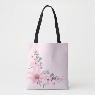 Tote Bag Lavande Blush, Fourre-tout Florale Rose