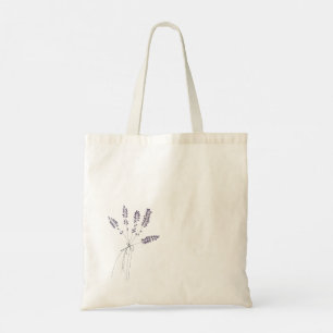 Tote Bag Lavande minimale personnalisée 