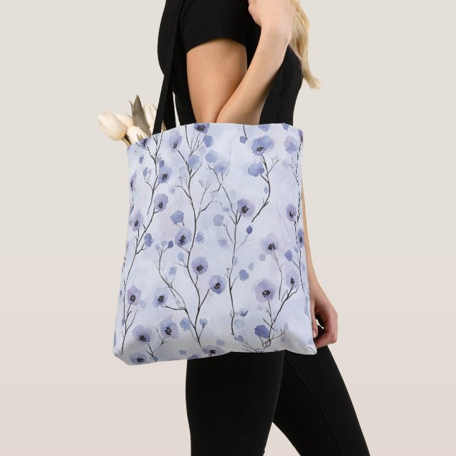 Tote Bag Lavande Purple Fleurs Chic (De près)