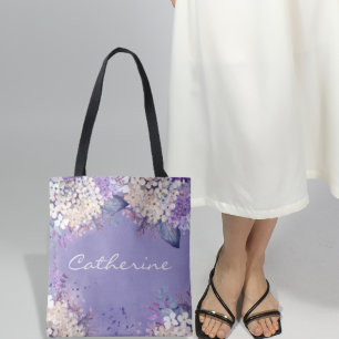 Tote Bag Lavender Floral Spring Wedding Mariages Mariages M