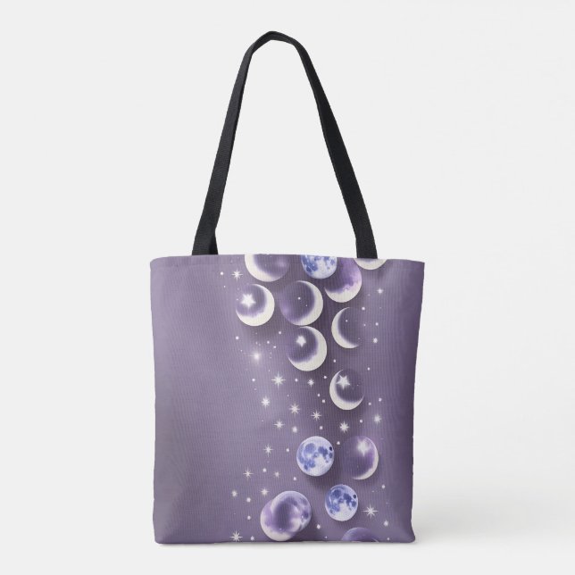 Tote Bag Lavender Moon Calm Dreamy Aesthetic (Dos)