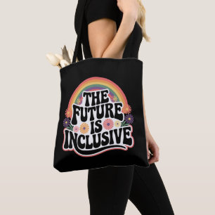 Tote Bag L'avenir est inclusif Rainbow LGBTQ Drapeau Gay