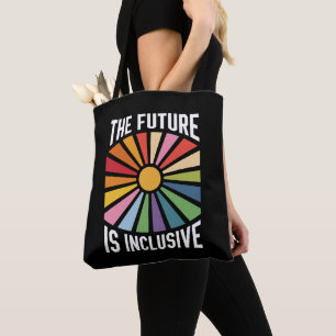 Tote Bag L'avenir est inclusif Rainbow Pride droits trans