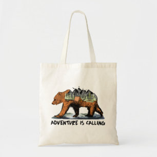 Tote Bag L'Aventure Appelle L'Ours De Camping