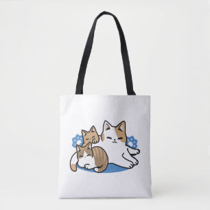 Tote Bag Laze Furr Days - Cute Lazy Cats Design