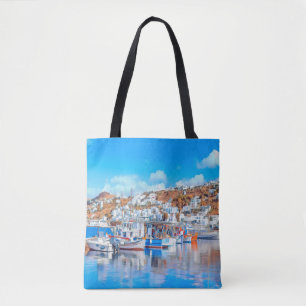 Tote Bag ldp MYKONOS - bateaux de pêche - port - panorama